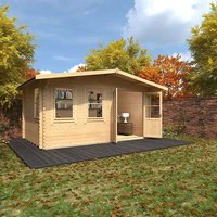 12'x14' Zeta Reduced Height Log Cabin - 0% Finance - Buy Now Pay Later - Tiger Sheds Unkategorisiert online kaufen