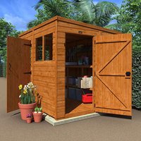 12'x6' Shiplap Pent 2-Door Shed With Windows - Custom Garden Sheds - TigerFlex Fast Delivery - 0% Finance - Buy Now Pay Later - Tiger Sheds Unkategorisiert online kaufen