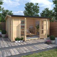 14'x12' Balinese Reduced Height Log Cabin - 44mm Log Cabins - 0% Finance - Buy Now Pay Later - Tiger Sheds Unkategorisiert online kaufen