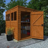 8'x6' Tigerflex Shiplap Pent Shed With Windows - Fast Delivery Outdoor Wooden Shed - 0% Interest Free Monthly Finance Available - Buy Now Pay Later Unkategorisiert online kaufen