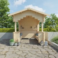 8'x8' Wooden Garden Shelter 44mm Log Cabin - 0% Finance - Buy Now Pay Later - Tiger Sheds Unkategorisiert online kaufen