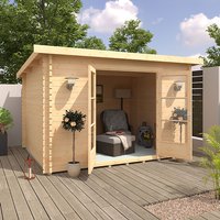 Garden Office - 12'x10' The Blake Log Cabin - 44mm Pent Log Cabins - 0% Finance - Buy Now Pay Later - Tiger Sheds Unkategorisiert online kaufen