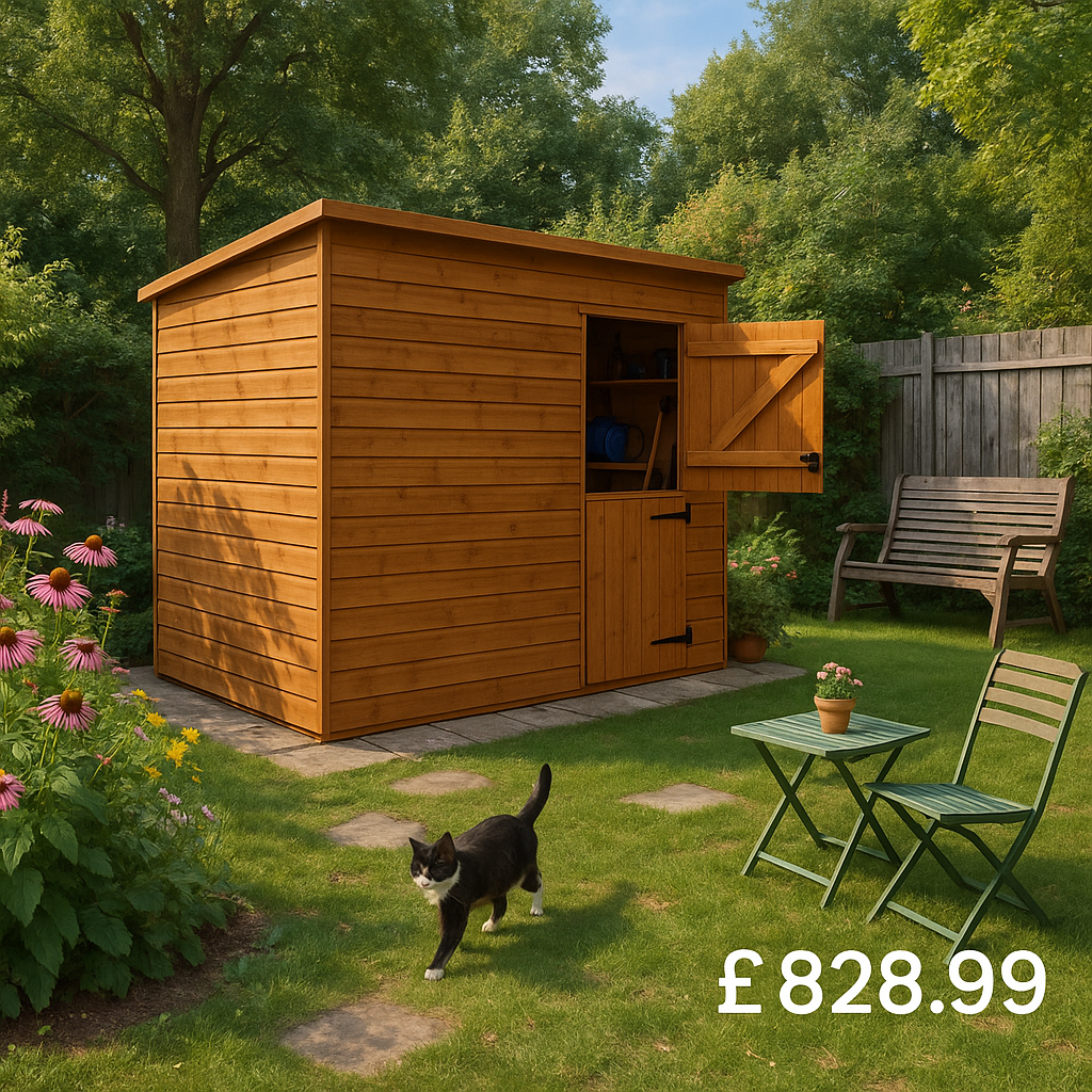 10'x6' Tiger Shiplap Windowless Pent Stable Door - Wooden Shiplap Sheds - 0% Finance - Buy Now Pay Later - Tiger Sheds