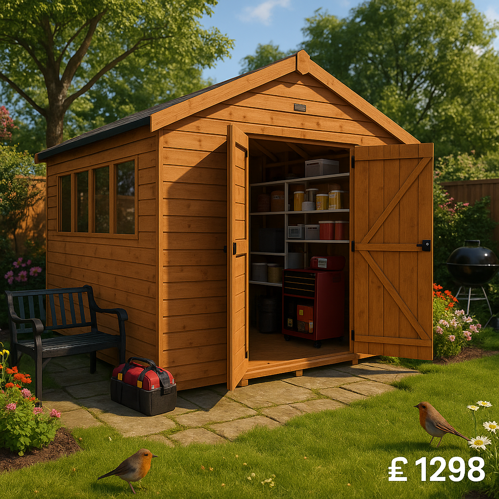 10'x7' Tiger Heavyweight Workshop Shed - Heavy Duty Framing UK - 0% Finance - Buy Now Pay Later - Tiger Sheds