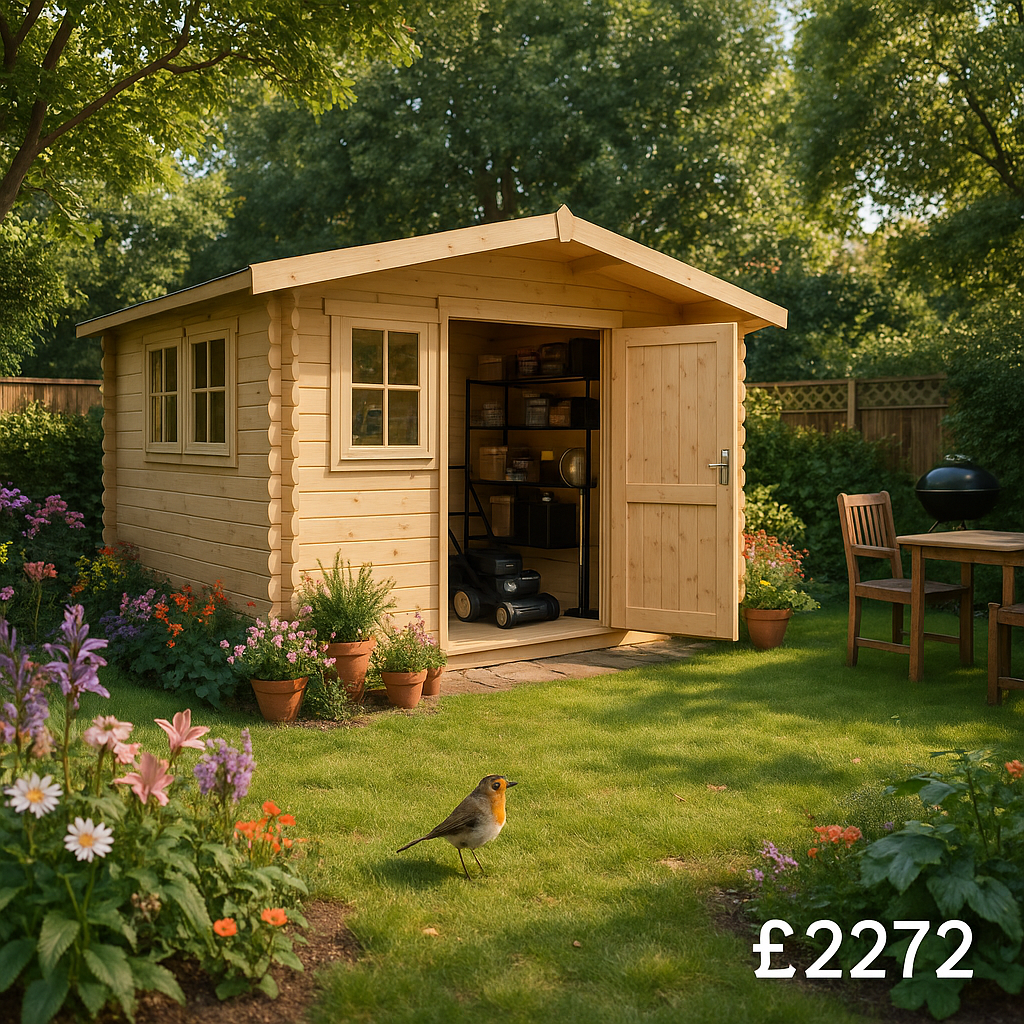 10'x8' Javan Reduced Height Log Cabin - Workshop Log Cabins - 0% Finance - Buy Now Pay Later - Tiger Sheds