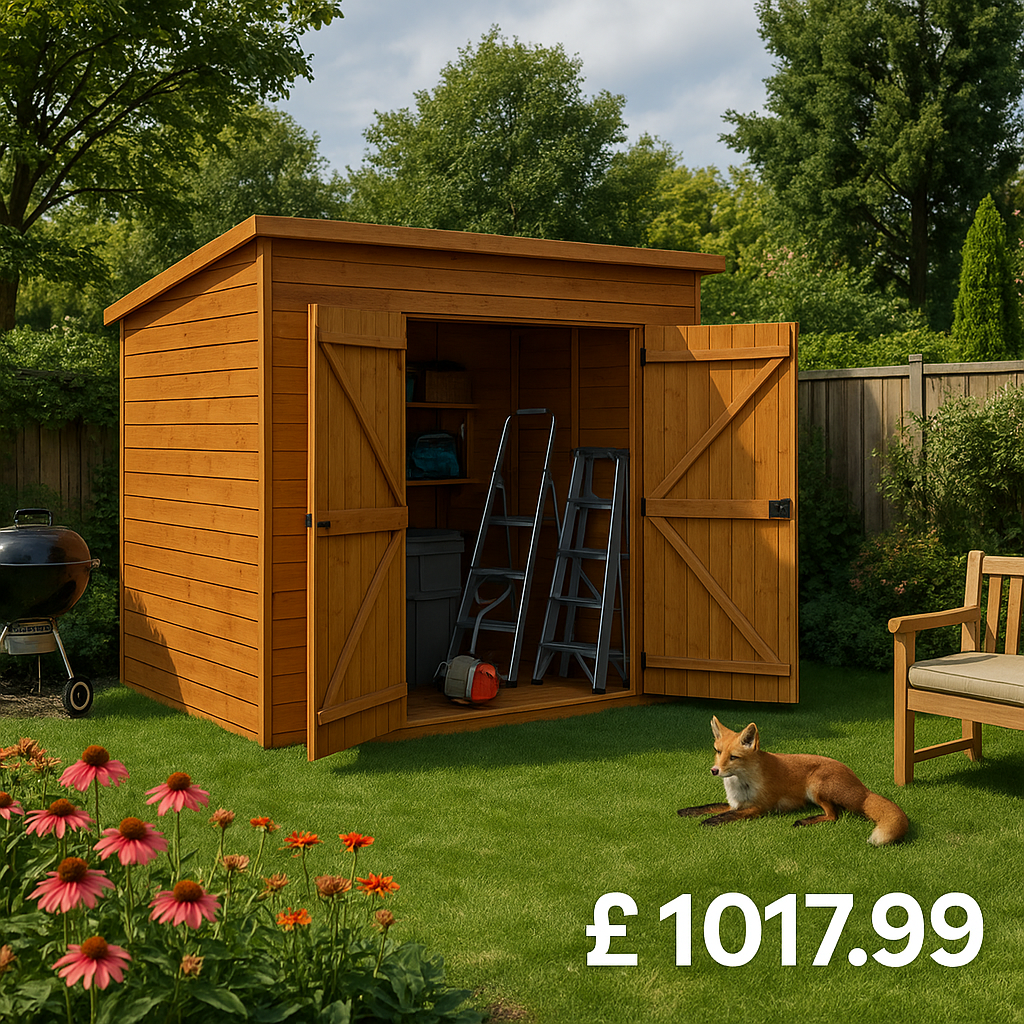 10'x8' Tiger Shiplap Windowless Pent Double Door Shed - Wooden Shiplap Sheds - 0% Finance - Buy Now Pay Later - Tiger Sheds