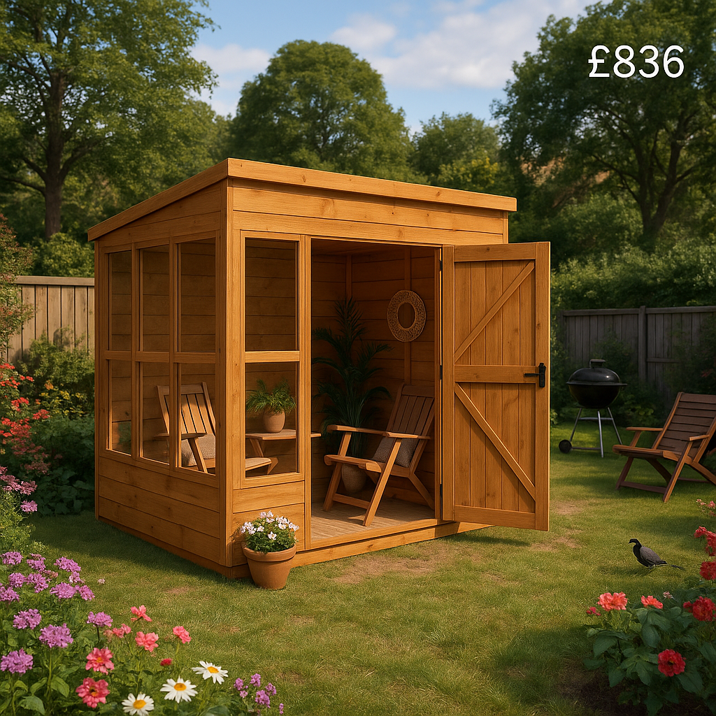 12'x4' TigerFlex® Shiplap Pent Sunroom - 0% Finance - Buy Now Pay Later - Tiger Sheds