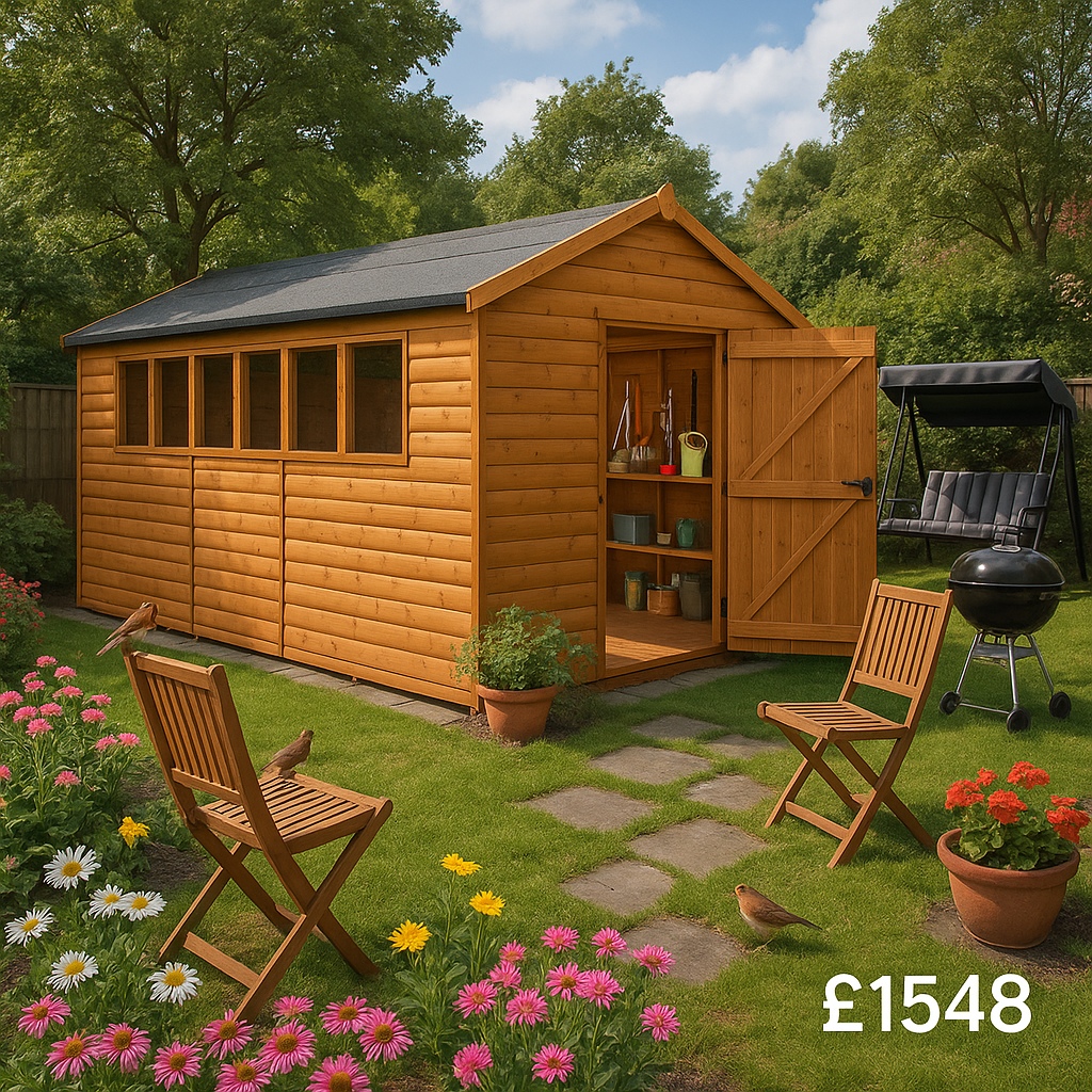 12'x6' Loglap XL Workshop Shed - 0% Finance - Buy Now Pay Later - Tiger Sheds