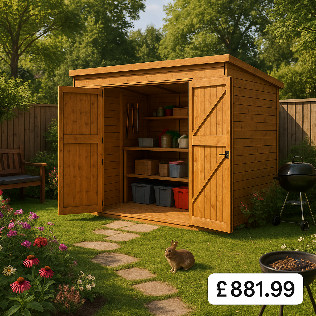 12'x6' Tigerflex Shiplap Pent Double Door Shed - 0% Finance - Buy Now Pay Later - Tiger Sheds