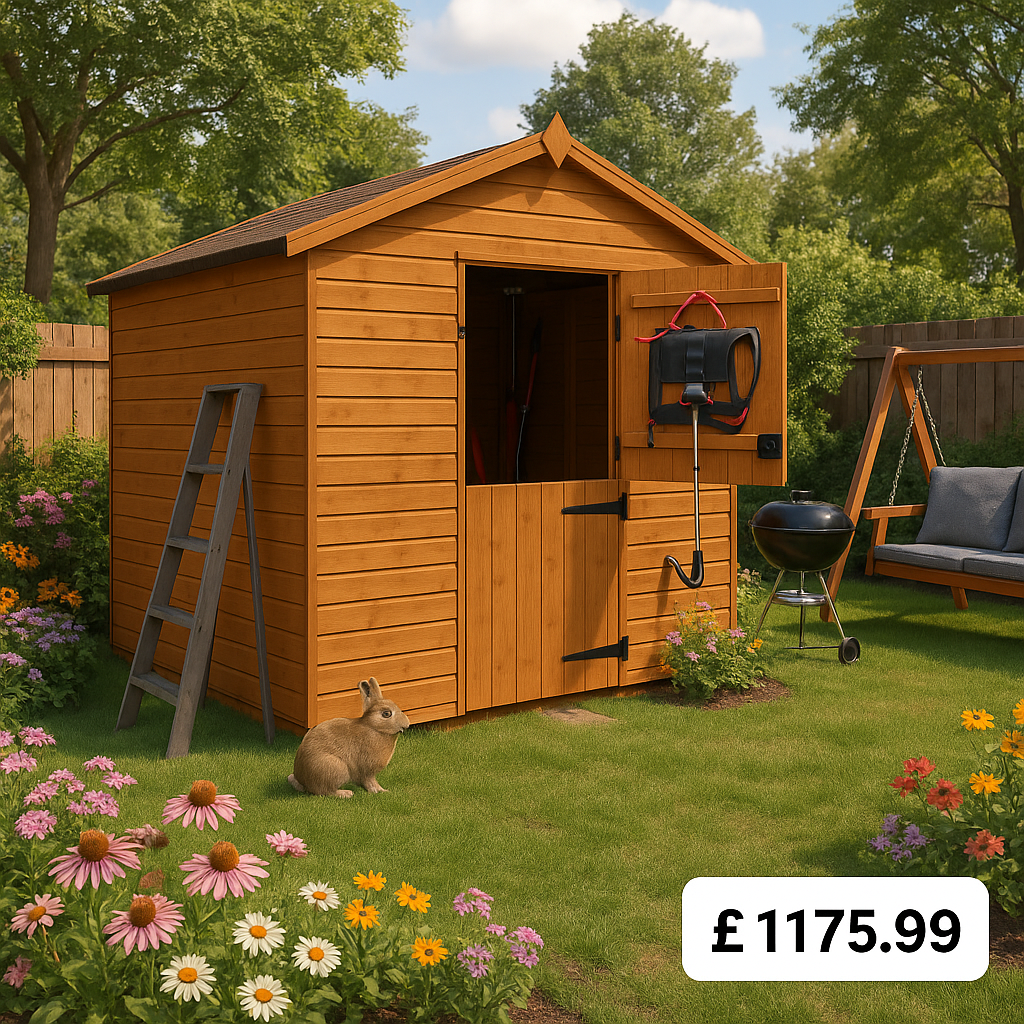 12'x8' Tiger Shiplap Windowless Apex Stable Door Shed - Wooden Shiplap Sheds - 0% Finance - Buy Now Pay Later - Tiger Sheds