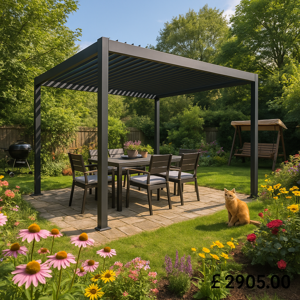 13.1'x9.8' Tiger Modular - Ventus - Aluminum Pergola - 0% Finance - Buy Now Pay Later - Tiger Sheds