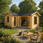 14'x14' L-Shaped Log Cabin - 0% Finance - Buy Now Pay Later - Tiger Sheds