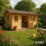 16'x10' Delta Reduced Height Log Cabin - 44mm Log Cabin - 0% Finance - Buy Now Pay Later - Tiger Sheds