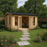 16'x10' Gamma Reduced Height Log Cabin - 44mm Log Cabins - 0% Finance - Buy Now Pay Later - Tiger Sheds