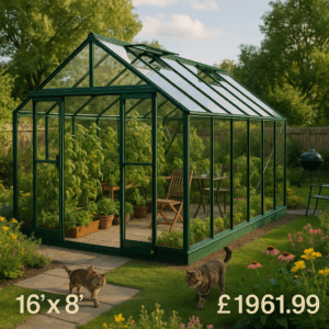 16'x8' Elite Belmont Greenhouse - 0% Finance - Buy Now Pay Later - Tiger Sheds