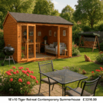 18'x10' Tiger Retreat Contemporary Summerhouse - 0% Finance - Buy Now Pay Later - Tiger Sheds