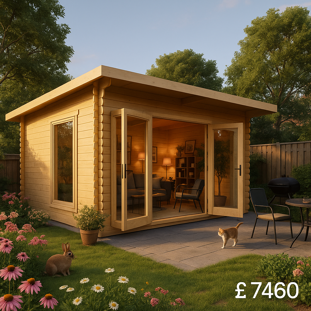 18'X14' Casita Log cabin - 44mm Garden Log Cabins - 0% Finance - Buy Now Pay Later - Tiger Sheds
