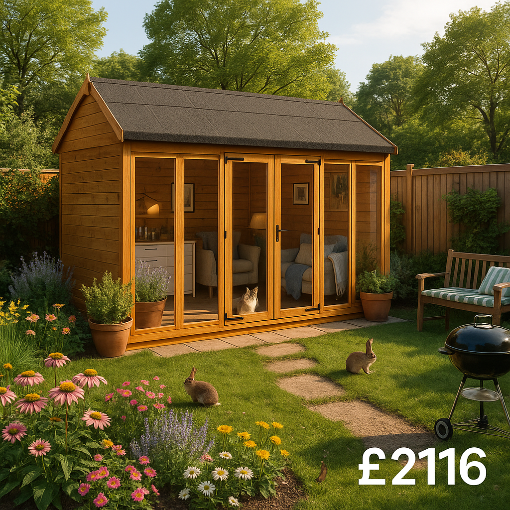 18'x8' Tiger Barn Retreat Summerhouse - 0% Finance - Buy Now Pay Later - Tiger Sheds