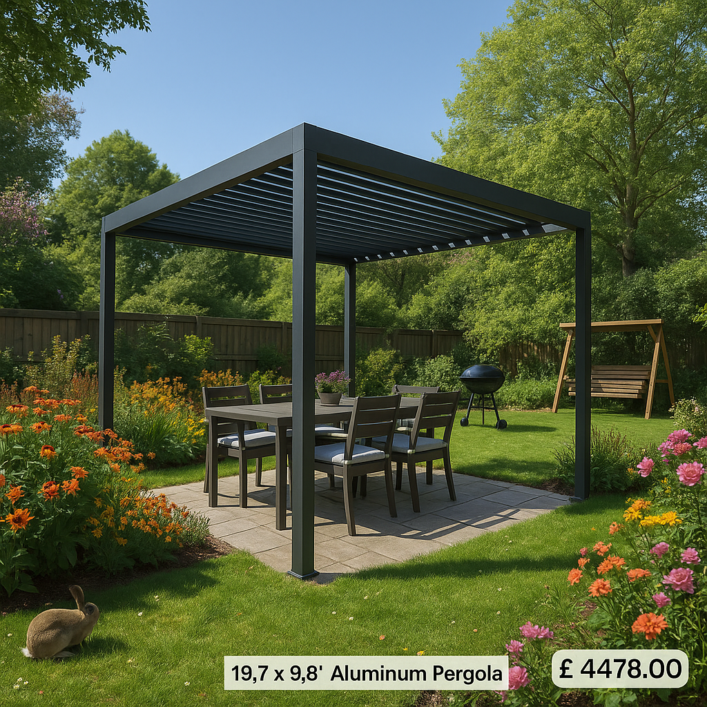 19.7'x9.8' Tiger Modular - Ventus - Aluminum Pergola - 0% Finance - Buy Now Pay Later - Tiger Sheds