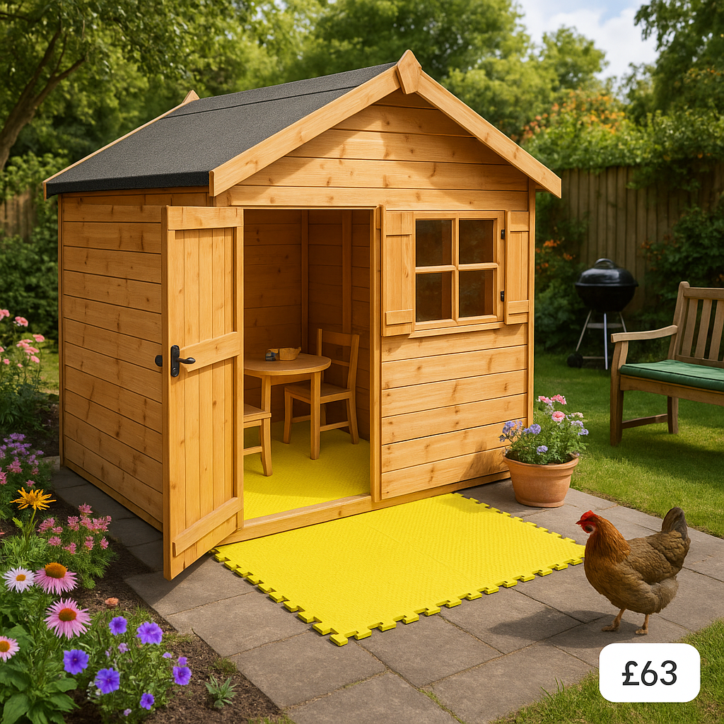 3x4 Fastfit Play Floor Yellow - Tiger Sheds