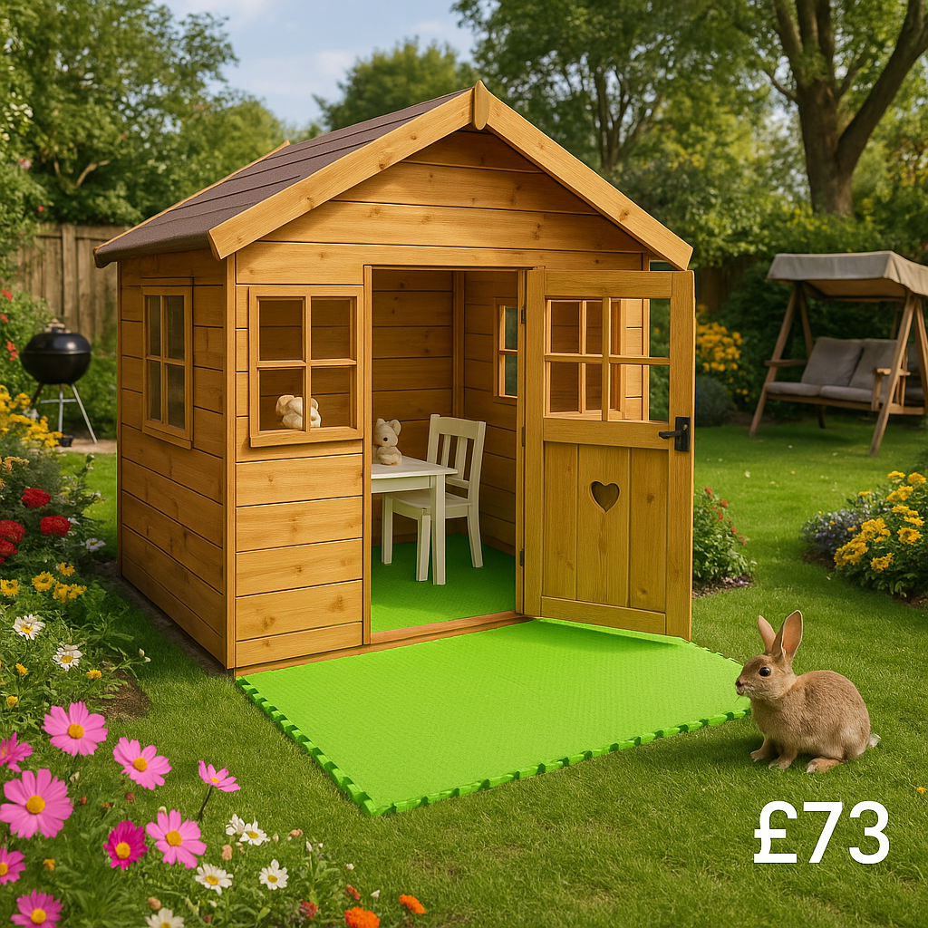 3x5 Fastfit Play Floor Green - Tiger Sheds