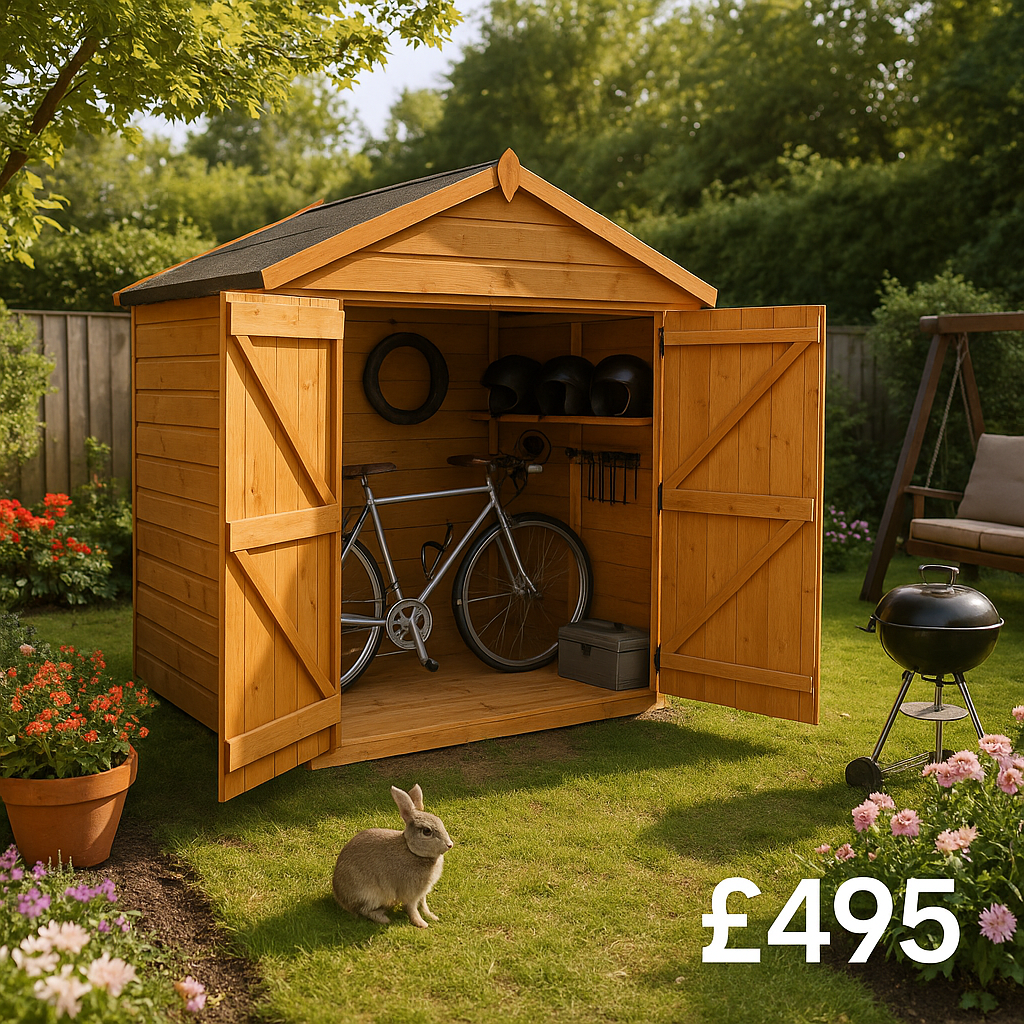 3'x6' Shiplap Apex Bike Sheds - TigerFlex - 0% Finance - Buy Now Pay Later - Tiger Sheds