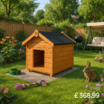 4'x3' Shiplap Wooden Dog Kennel - Outdoor Wooden Pet House For Garden - Tiger Sheds