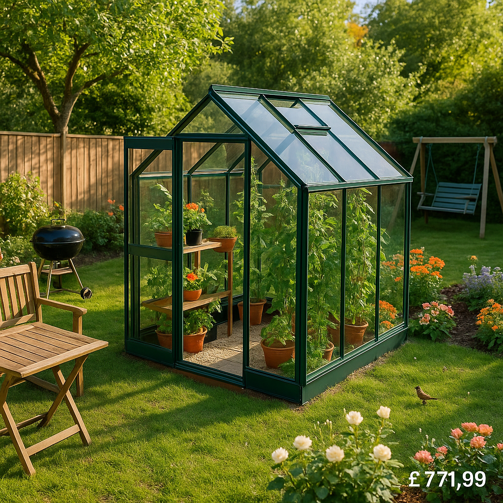 4'x5' Elite 5ft Wide Streamline Greenhouse - 0% Finance - Buy Now Pay Later - Tiger Sheds