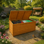 5'x2ft3 Tiger Wooden Tool Chest - Outdoor Wooden Storage Box For Garden - Tiger Sheds