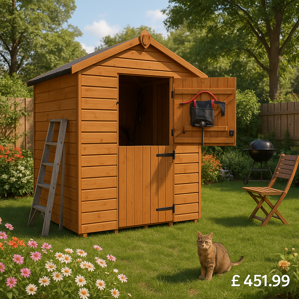 5'x4' Tiger Shiplap Windowless Apex Stable Door Shed - Wooden Shiplap Sheds - 0% Finance - Buy Now Pay Later - Tiger Sheds