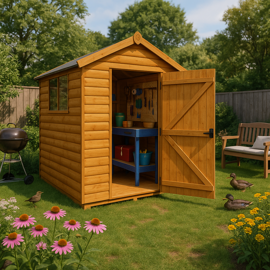 6'x4' Tiger Loglap Apex Shed - Wooden Loglap Sheds - 0% Finance - Buy Now Pay Later - Tiger Sheds