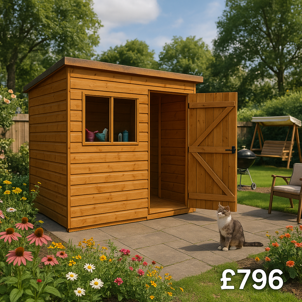 6'x4' Tiger Shiplap Extra High Pent - Heavy Duty Framing - 0% Finance - Buy Now Pay Later - Tiger Sheds
