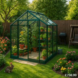 6'x5' Elite 5ft Wide Streamline Greenhouse - 0% Finance - Buy Now Pay Later - Tiger Sheds
