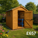 6'x6' Tiger Loglap Apex Shed - Wooden Loglap Sheds - 0% Finance - Buy Now Pay Later - Tiger Sheds