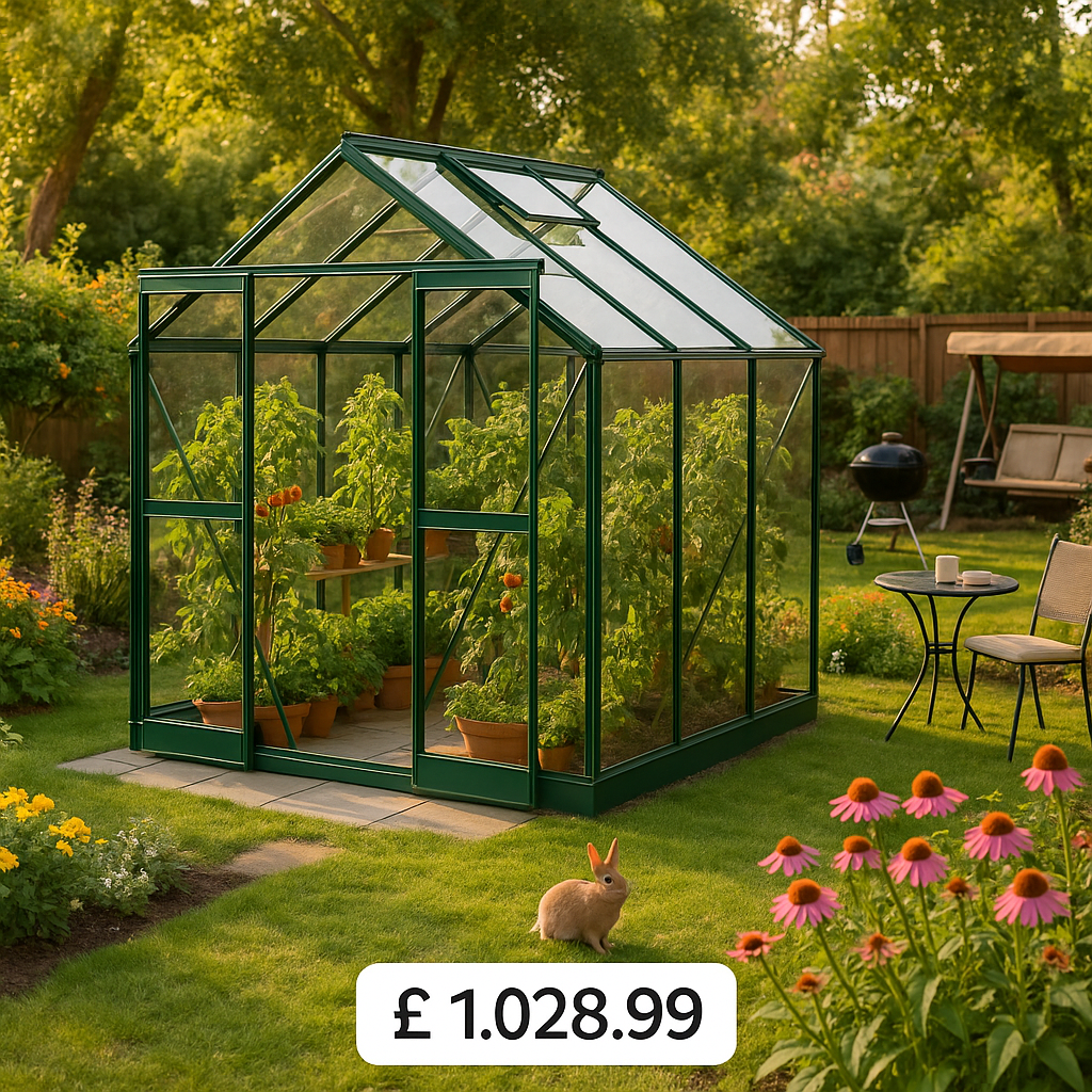 6'x8' Elite Belmont Greenhouse - 0% Finance - Buy Now Pay Later - Tiger Sheds