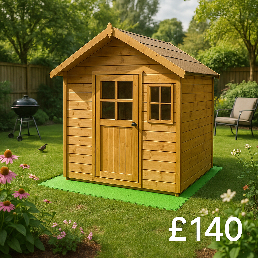 6x8 Fastfit Play Floor Green - Tiger Sheds