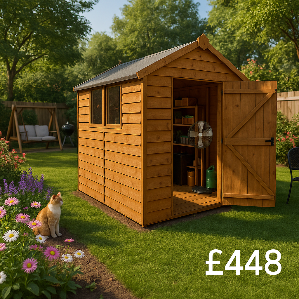 7'x5' Tiger Overlap Apex Shed - 0% Finance - Buy Now Pay Later - Tiger Sheds