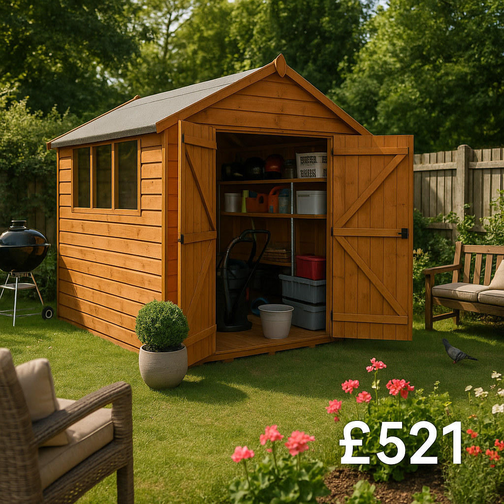 7'x5' Tiger Shiplap Apex Double Door Shed - Wooden Shiplap Sheds - 0% Finance - Buy Now Pay Later - Tiger Sheds