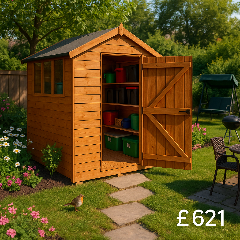 7'x5' Tiger Shiplap Apex Shed - Heavy Duty Shiplap Sheds - 0% Finance - Buy Now Pay Later - Tiger Sheds
