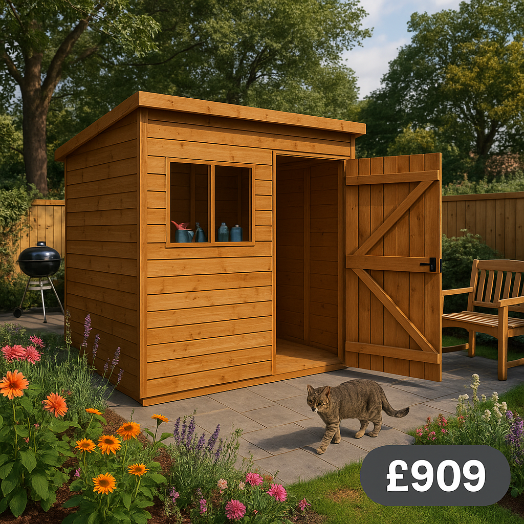 7'x5' Tiger Shiplap Extra High Pent - Heavy Duty Framing - 0% Finance - Buy Now Pay Later - Tiger Sheds