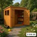 8'x4' Tigerflex Shiplap Pent Double Door Shed - 0% Finance - Buy Now Pay Later - Tiger Sheds