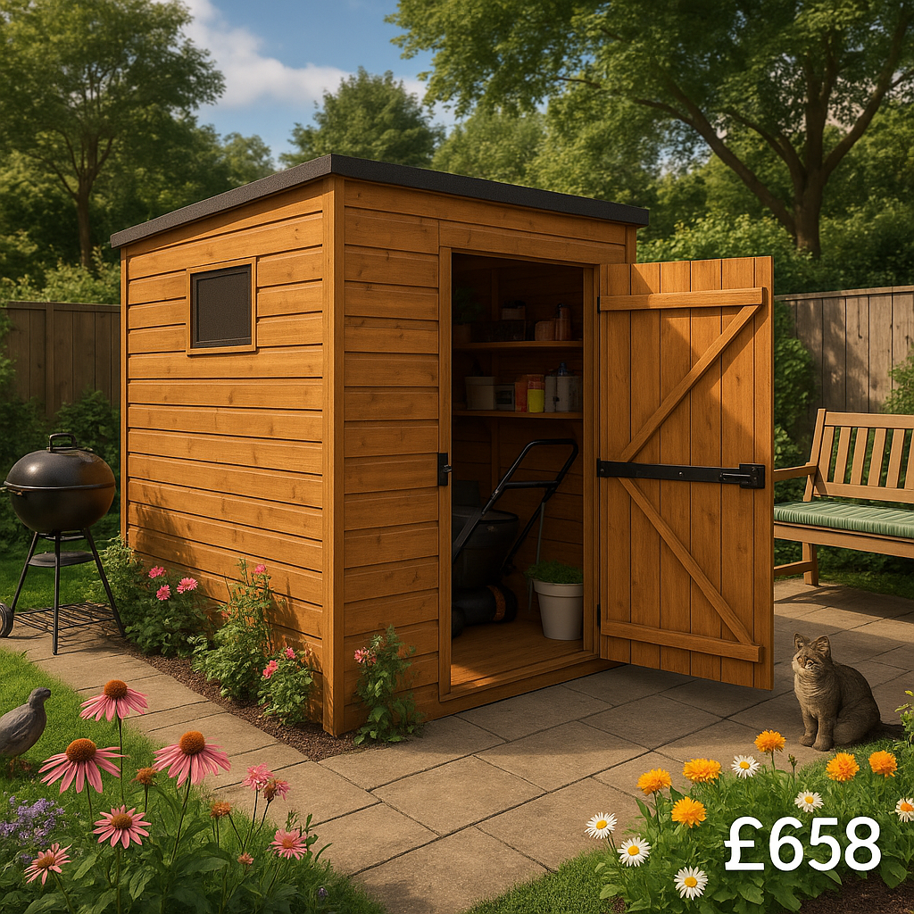 8'x4' TigerFlex Shiplap Pent Security Shed - 0% Finance - Buy Now Pay Later - Tiger Sheds