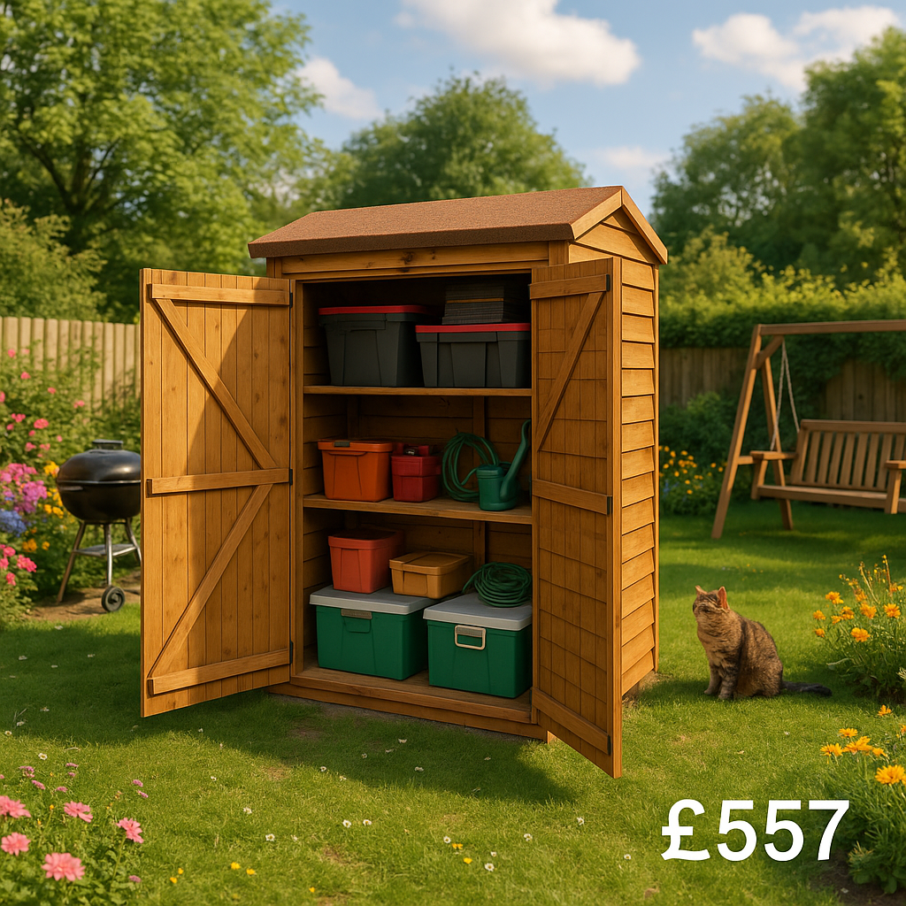8'x4' Tiger Overlap Double Toolshed - 0% Finance - Buy Now Pay Later - Tiger Sheds