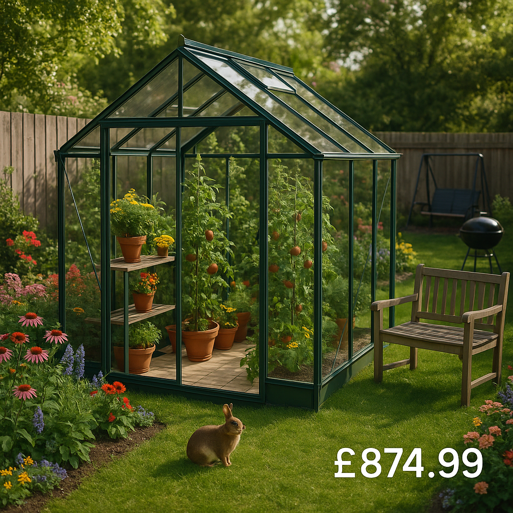 8'x5' Elite 5ft Wide Streamline Greenhouse - 0% Finance - Buy Now Pay Later - Tiger Sheds