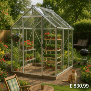 8'x6' Elite High Eaves Greenhouse - 0% Finance - Buy Now Pay Later - Tiger Sheds