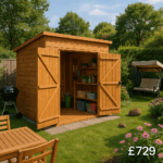 8'x6' Shiplap Pent Windowless 2-Door Shed - Custom Garden Sheds - TigerFlex Fast Delivery - 0% Finance - Buy Now Pay Later - Tiger Sheds