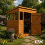 8'x6' Sunlit Pent Shed (Extra Windows) - Custom Garden Sheds - TigerFlex Fast Delivery - 0% Finance - Buy Now Pay Later - Tiger Sheds