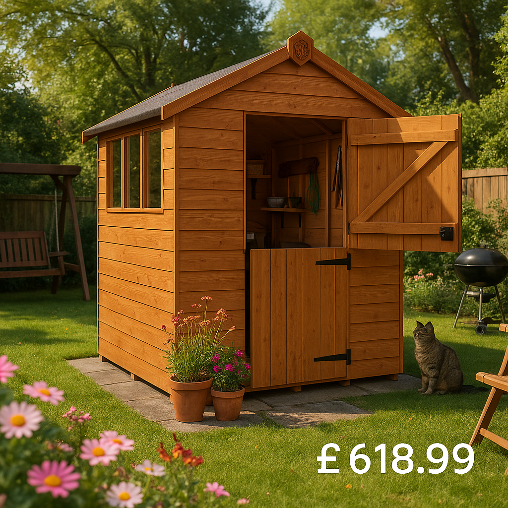 8'x6' Tiger Shiplap Apex Stable Door Shed - Wooden Shiplap Sheds - 0% Finance - Buy Now Pay Later - Tiger Sheds