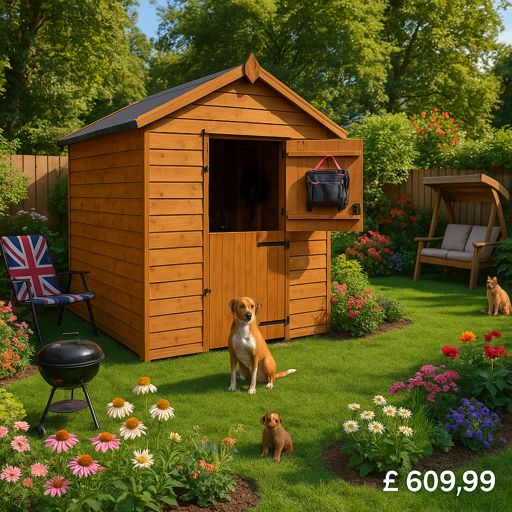 8'x6' Tiger Shiplap Windowless Apex Stable Door Shed - Wooden Shiplap Sheds - 0% Finance - Buy Now Pay Later - Tiger Sheds