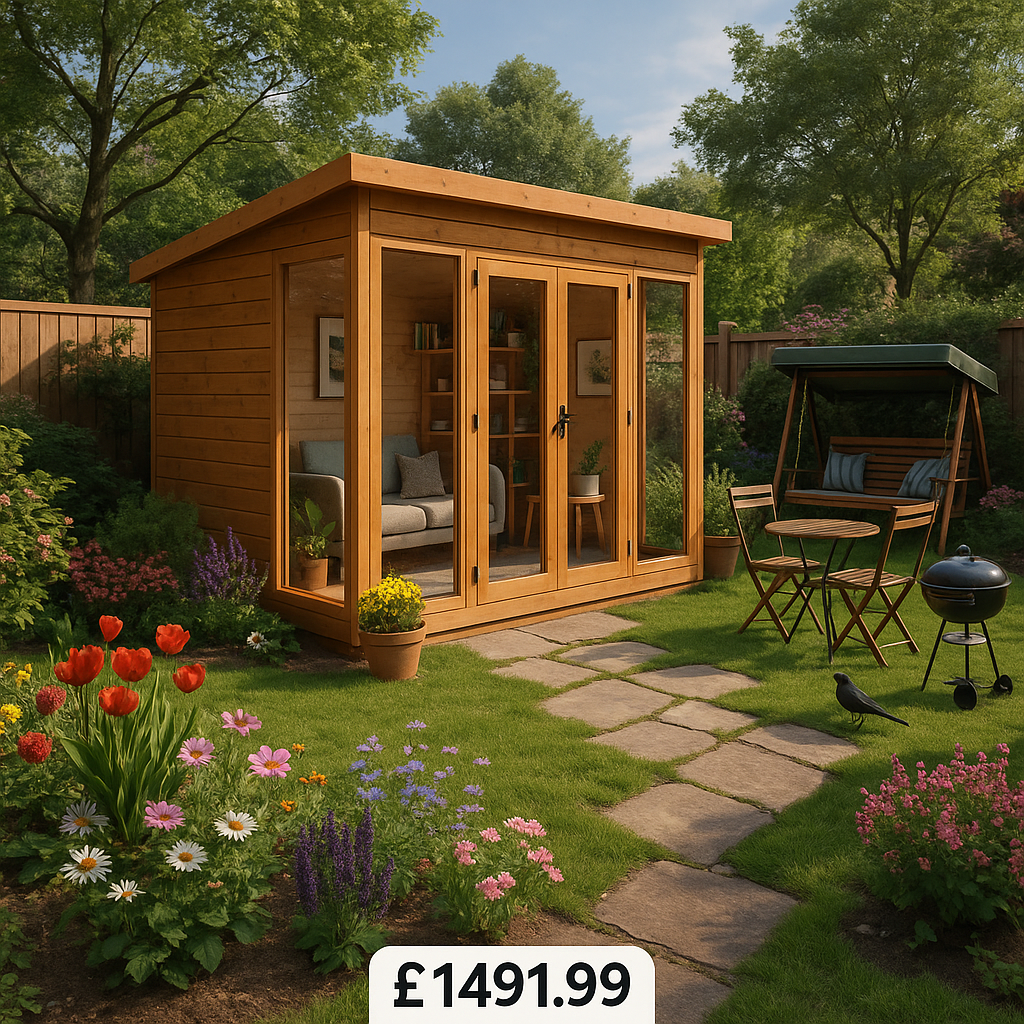 8'x8' Tiger Contemporary Summerhouse - 0% Finance - Buy Now Pay Later - Tiger Sheds